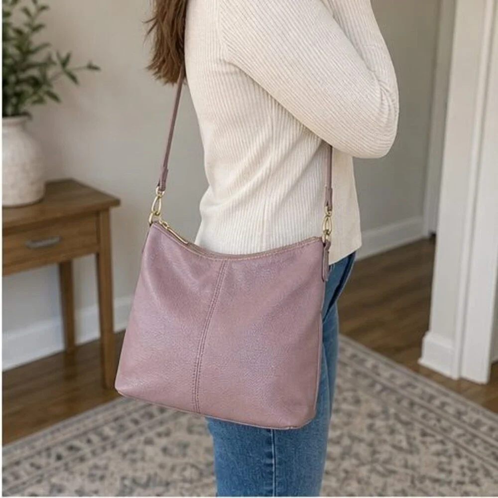 Camel Woven Crossbody Bag